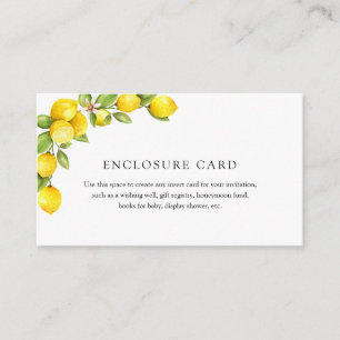 D'accompagnement Carte d'encart de citron
