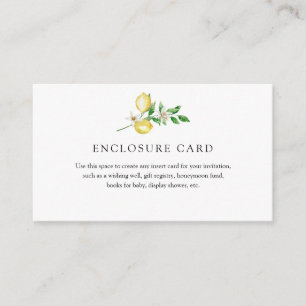 D'accompagnement Carte d'encart de citron
