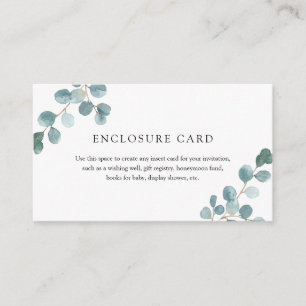 D'accompagnement Carte d'encart de Eucalyptus Dollar d'Argent