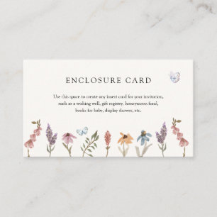 D'accompagnement Carte d'encart de jardin de fleurs papillon