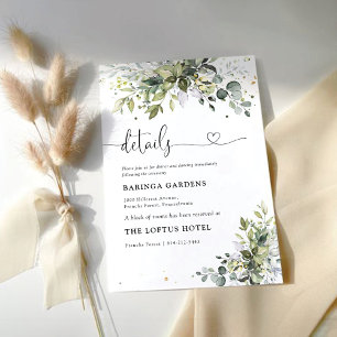 D'accompagnement Carte d'encart de mariage à la verdure