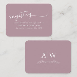 D'accompagnement Carte d'encart de mariage à monogramme de feuille