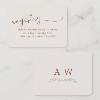 D'accompagnement Carte d'encart de mariage à monogramme de feuille