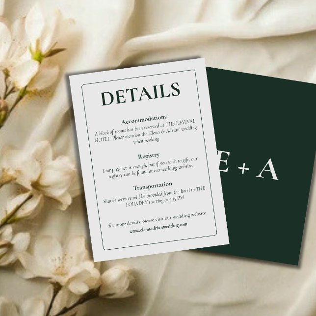 D'accompagnement Carte d'encart de mariage moderne Moody (Créateur téléchargé)
