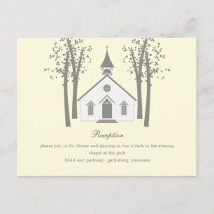 D'accompagnement Carte d'encart de réception de mariage à la chapel