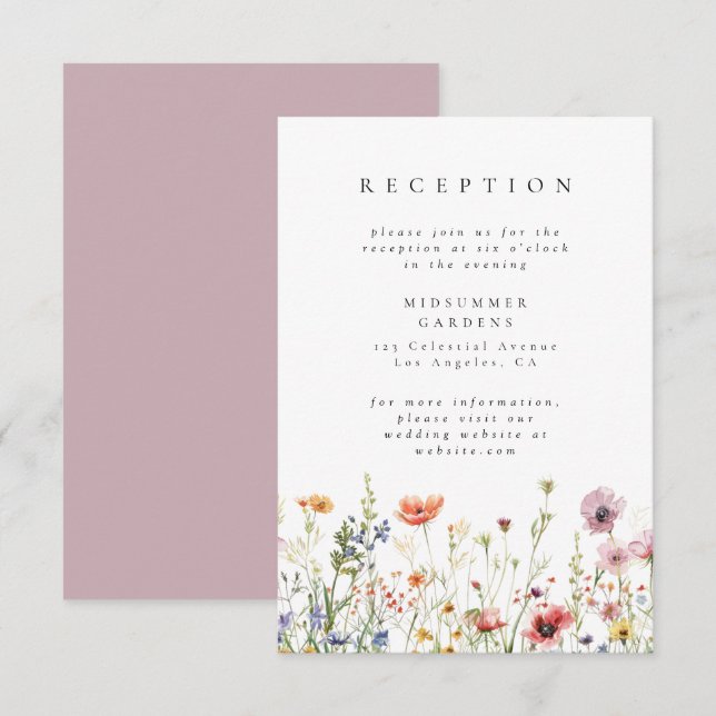 D'accompagnement Carte d'encart de réception de mariage dans un jar (Devant / Derrière)