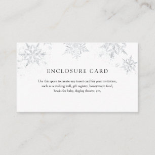 D'accompagnement Carte d'encart Flocon de Neige d'Argent d'Hiver