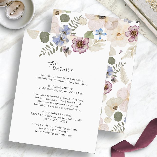 D'accompagnement Carte d'encart florale moderne (Modern Boho Watercolor Floral Enclosure Card by Painted Paperie
)