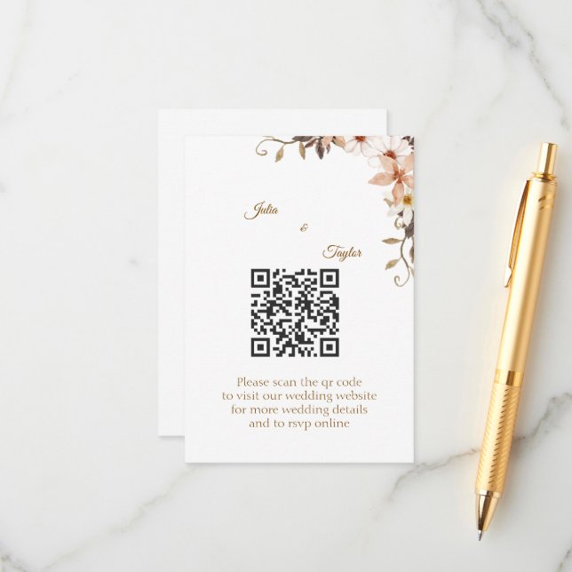 D'accompagnement Carte d'encart simple minimaliste (Devant/Arrière en situation)