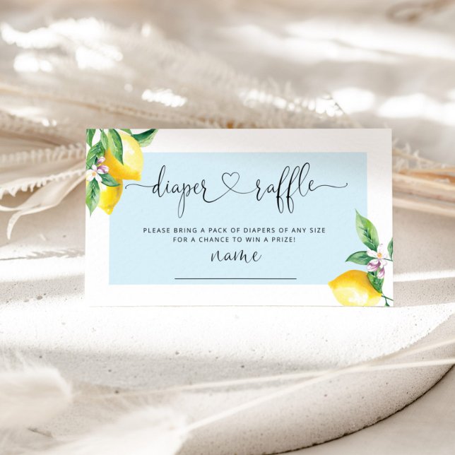 D'accompagnement Carte d'encastrement de billet au citron bleu (Créateur téléchargé)