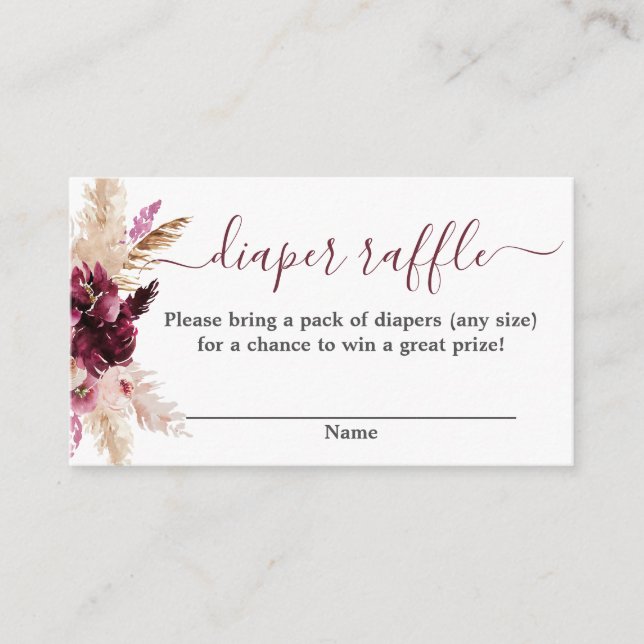 D'accompagnement Carte d'enceinte de tombola de baby shower de Bour (Devant)