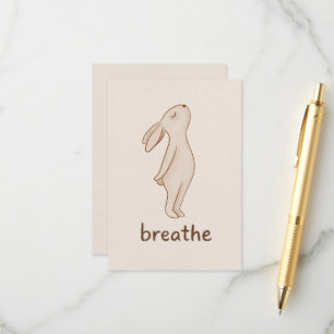 D'accompagnement Carte d'encouragement minimale Breathe Bunny