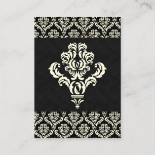 D'accompagnement Carte d'enregistrement cadeau mariage Damask Black