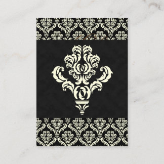 D'accompagnement Carte d'enregistrement cadeau mariage Damask Black