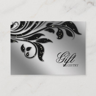 D'accompagnement Carte d'enregistrement cadeau mariage noir scintil