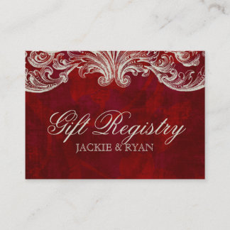 D'accompagnement Carte d'enregistrement cadeau mariage Roses antiqu