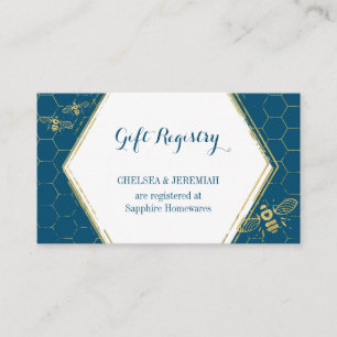 D'accompagnement Carte d'enregistrement cadeau Miel Bee Turquoise G