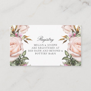 D'accompagnement Carte d'enregistrement de fleurs roses du jardin
