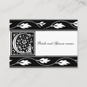 D'accompagnement Carte d'enregistrement de mariage Monogramme G noi