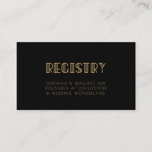 D'accompagnement Carte d'enregistrement des mariages art déco des a (Devant)