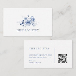 D'accompagnement Carte d'enregistrement des Mariages de fleurs bleu
