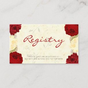 D'accompagnement Carte d'enregistrement des Mariages Rose rouge et