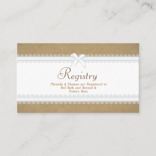 D'accompagnement Carte d'enregistrement du Mariage de dentelle du p