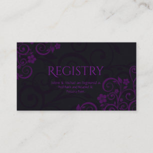 D'accompagnement Carte d'enregistrement du Mariage de prune gothiqu