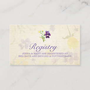 D'accompagnement Carte d'enregistrement Mariage Perfect Purple Pans