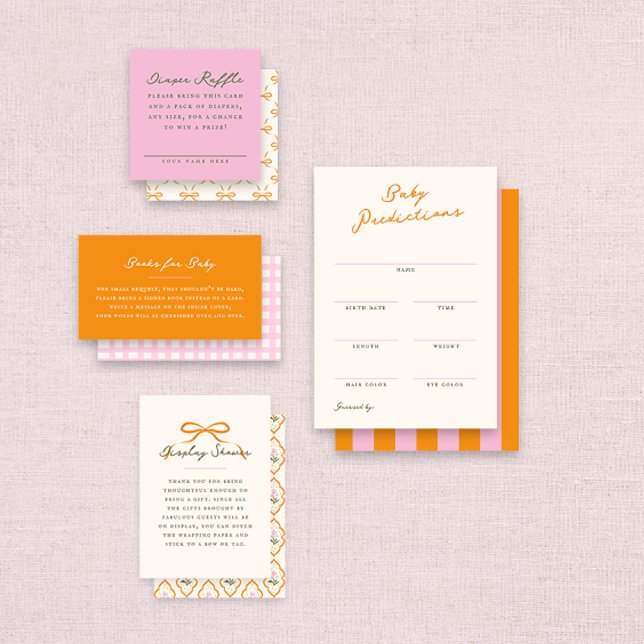 D'accompagnement Carte d'entrée au tirage au sort de couches pour b (baby shower enclosure cards for diaper raffle)