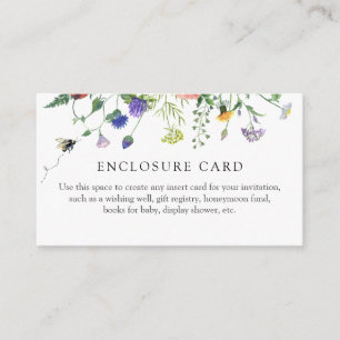 D'accompagnement Carte d'enveloppe Fleurs sauvages et Abeille pour