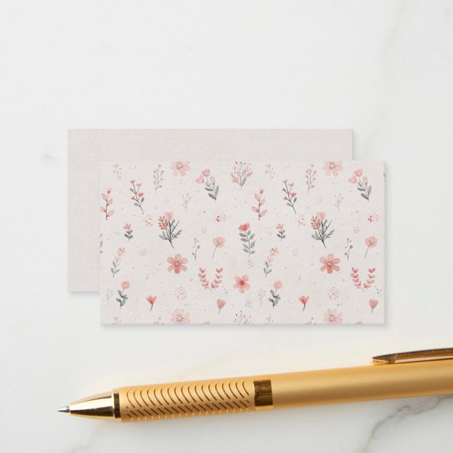 D'accompagnement Carte d'Envoi à Fleurs Douces (Devant/Arrière en situation)
