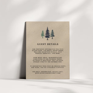 D'accompagnement Carte des détails du Mariage de la forêt d'hiver