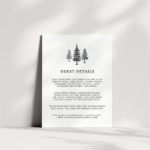 D'accompagnement Carte des détails du Mariage de la forêt d'hiver