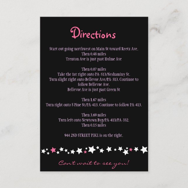 D'accompagnement Carte des instructions de correspondance de beauté (Devant)