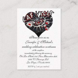 D'accompagnement Carte design de la réception de mariage Las Vegas