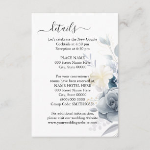 D'accompagnement Carte Détails du Mariage des fleurs d'aquarelle