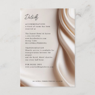 D'accompagnement Carte détails en satin rose romantique