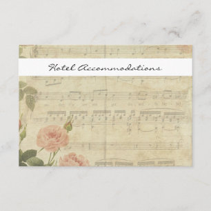 D'accompagnement Carte d'hébergement de l'hôtel Victorian Music Ros
