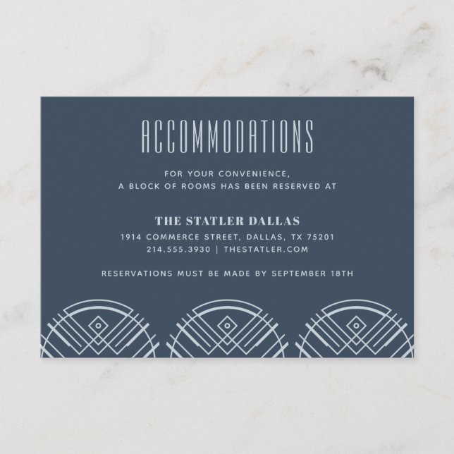 D'accompagnement Carte d'hébergement de mariage Deco Scallops - Ble (Devant)