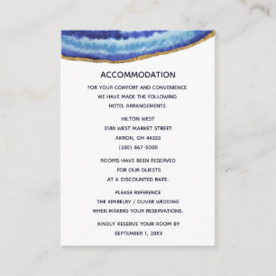 D'accompagnement Carte d'hébergement Mariage Gilt Agate