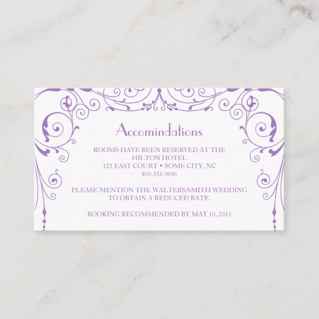 D'accompagnement Carte d'hébergement pour travaux de repassage indu (Devant)