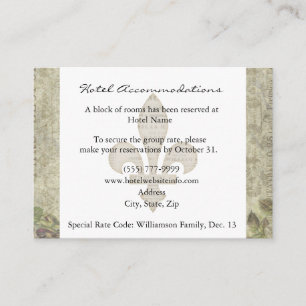 D'accompagnement Carte d'hébergement vintage Rose Hotel