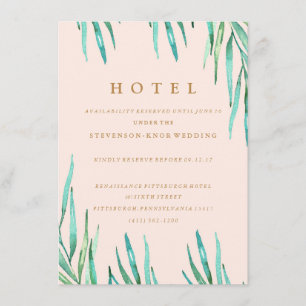 D'accompagnement Carte d'hôtel moderne Tropical Beach Wedding