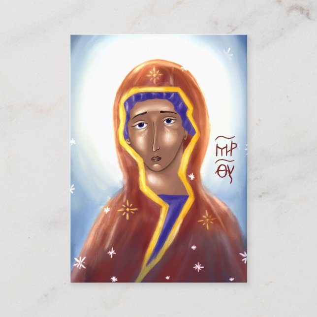 D'accompagnement Carte d'icône en papier de la Mère de Dieu (très p (Devant)