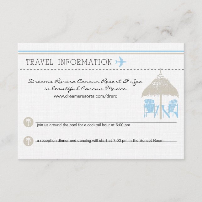 D'accompagnement Carte d'information - Carte d'embarquement (Devant)