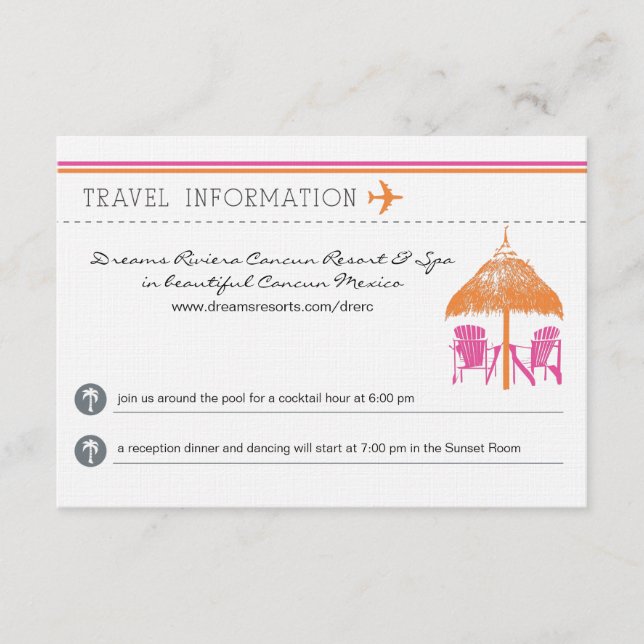 D'accompagnement Carte d'information - Carte d'embarquement (Devant)