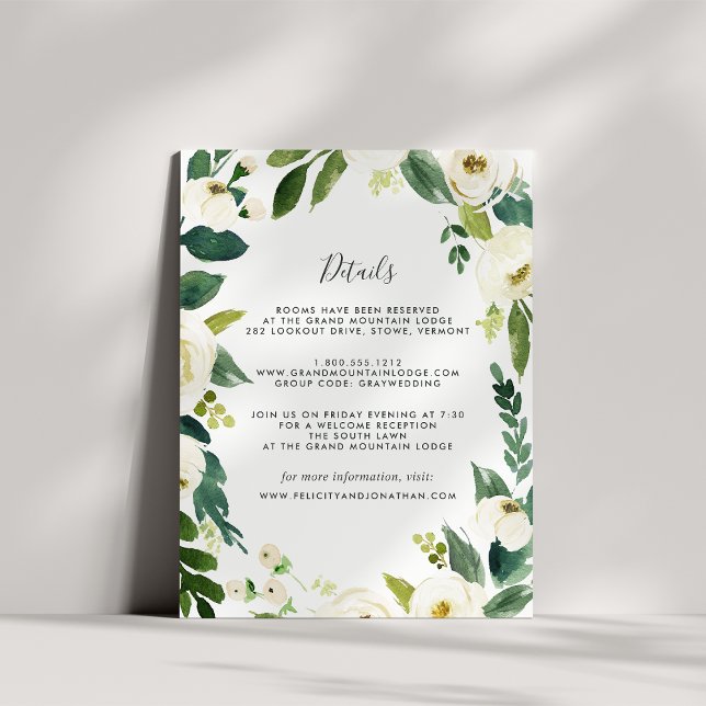 D'accompagnement Carte d'information de l'invité Alabaster (Créateur téléchargé)