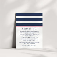 Carte d'information de l'invité Metro Stripe | Pin