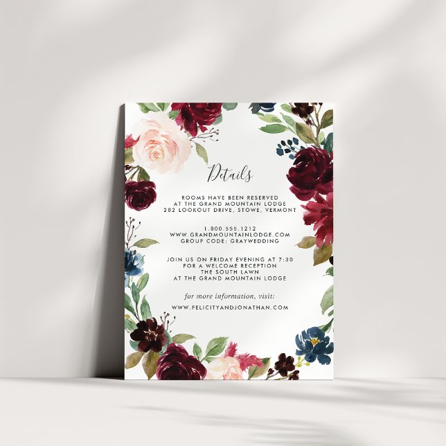 D'accompagnement Carte d'information de l'invité Radiant Bloom (Créateur téléchargé)